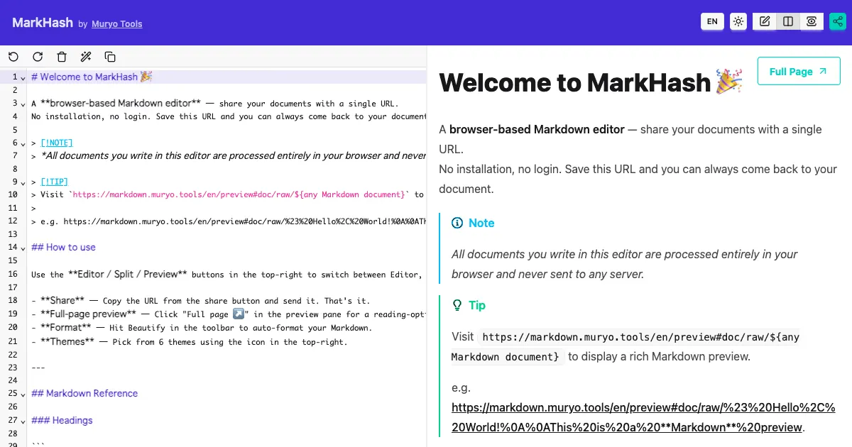Editor screenshot